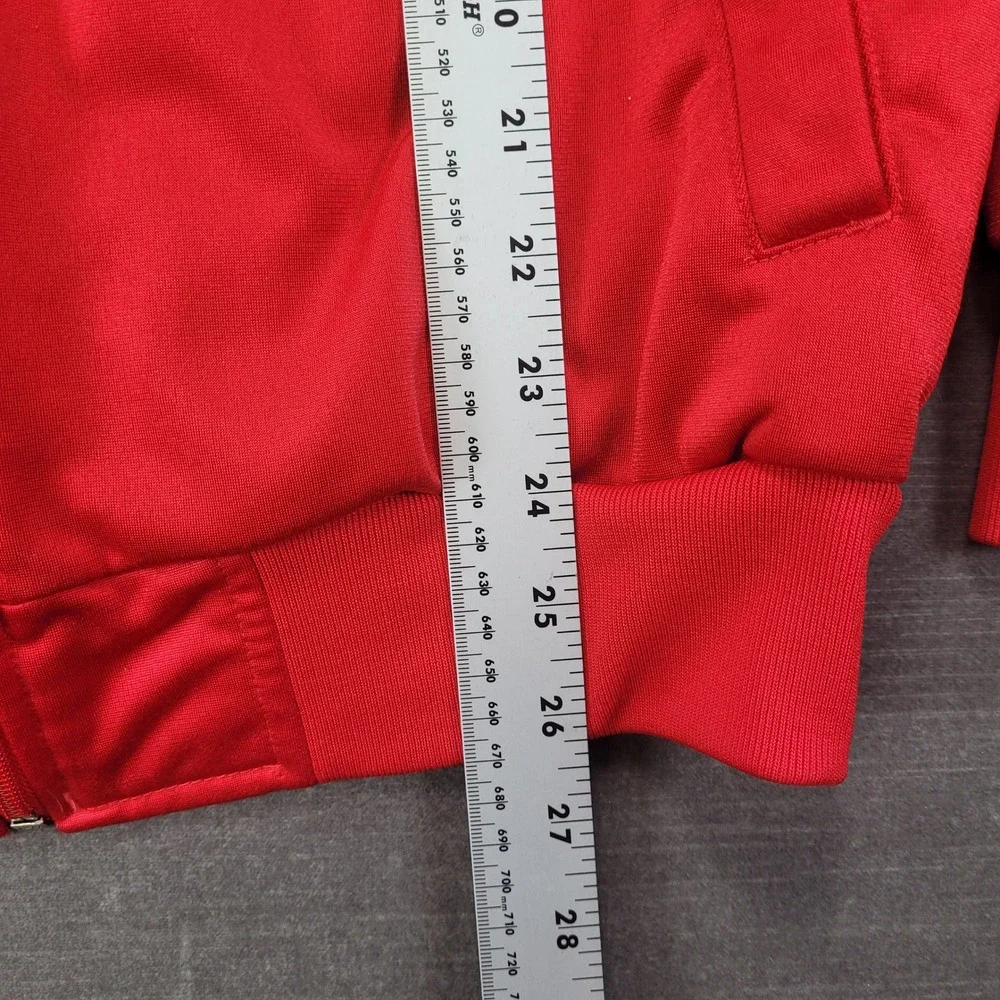 Vintage 80's Adidas Trefoil‎ Track Jacket Red White Colorblock Mens Zip Up Small